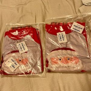 Christmas Matching pajamas , size Large for mom or dad and a kids size :12